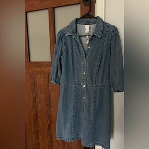 Woman’s denim dress.